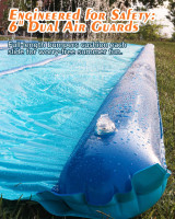 26ft Slip and Water Slide for Kids and Adults Backyard,2 Lanes Extra Long Inflatable Slip and Water Slide with Sprinkler and Bodyboards,Heavy Duty Summer Outdoor Water Toy,Blue Shark Theme