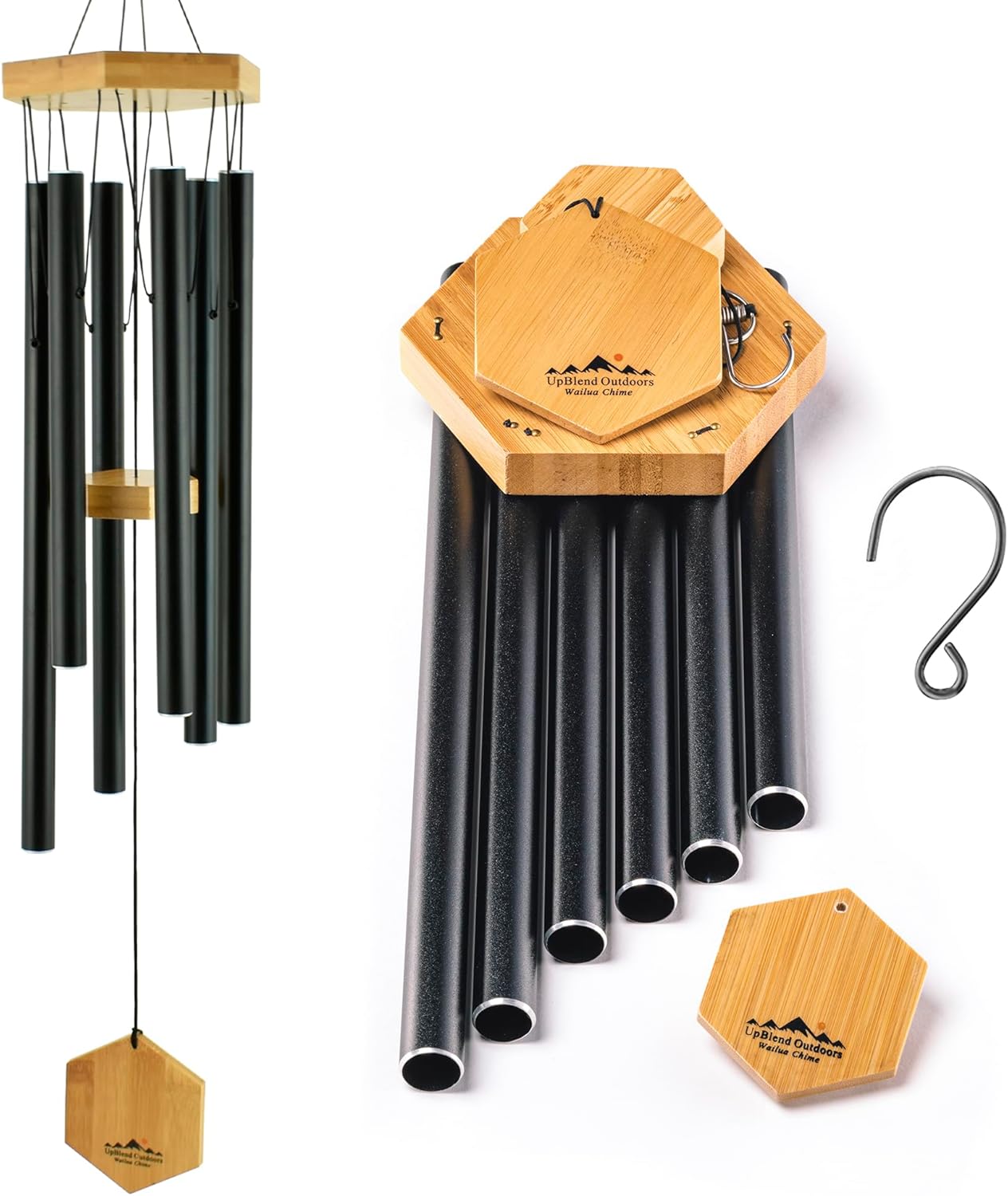 UpBlend Deep Tone Wind Chime – Outdoor Sympathy & Memorial Gift for The Loss of a Loved One, Memorial Wind Chimes, Thoughtful Sympathy Gift for Bereavement and Remembrance. 29