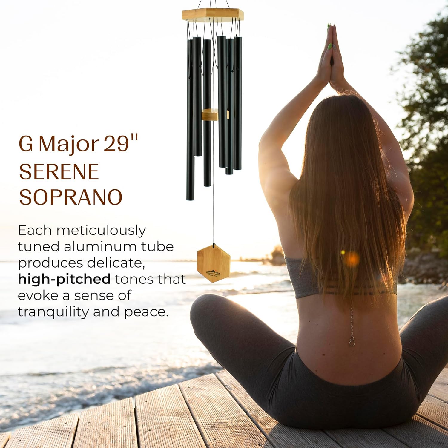 UpBlend Deep Tone Wind Chime – Outdoor Sympathy & Memorial Gift for The Loss of a Loved One, Memorial Wind Chimes, Thoughtful Sympathy Gift for Bereavement and Remembrance. 29