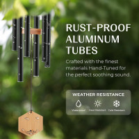 UpBlend Outdoors Wind Chimes for Outside, Gift for Mom, Deep Tone, Sympathy Gifts for Loss of Loved One, Patio Decoration, Memorial Windchimes, 29