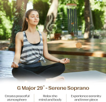 UpBlend Deep Tone Wind Chime – Outdoor Sympathy & Memorial Gift for The Loss of a Loved One, Memorial Wind Chimes, Thoughtful Sympathy Gift for Bereavement and Remembrance. 29