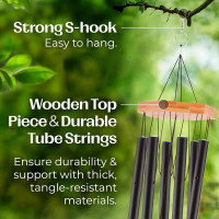 UpBlend Outdoors Wind Chimes for Outside, Gift for Mom, Deep Tone, Sympathy Gifts for Loss of Loved One, Patio Decoration, Memorial Windchimes, 29