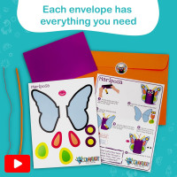 Craftikit® 20 Award-Winning Animal Toddler Arts and Crafts for Kids Ages 3-10 Years, All-Inclusive Animal Craft Kits, Fun Toddler Craft Box for Girls, Boys in Preschool