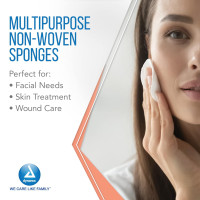 Dynarex Non-Woven Sponges, Non-Sterile, Gauze Sponges, Highly-Absorbent and with Less Linting, 4