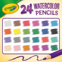 Crayola Watercolor Colored Pencils (24ct), Watercolor Paint Alternative, Watercolor Pencil Set for Kids, Art Supplies, Gift for Kids, 3+ 1 Count (Pack of 1)