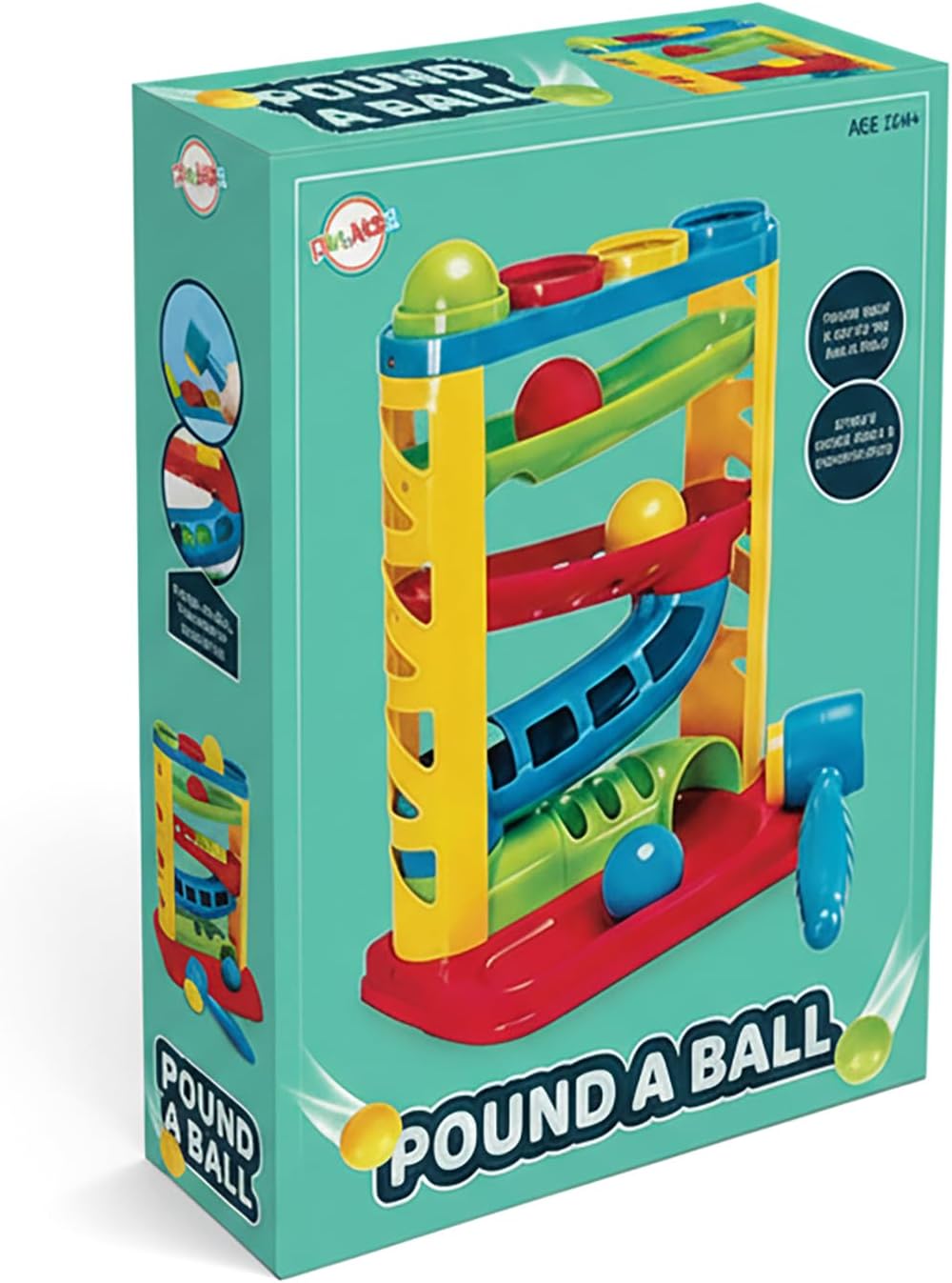 Durable Pound A Ball Toys for Toddler, Stacking, Learning, Active, Early Developmental Hammer Montessori Toys, Fun Gifts for Boy & Girl - STEM Educational Toy - Great Birthday Gift Ages 1 2 3