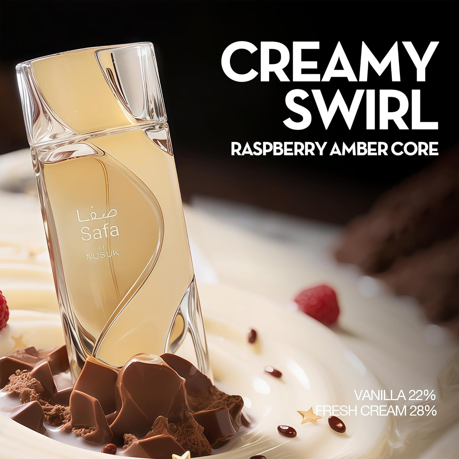 Nusuk Safa Women Perfume with Strawberry, Pink Marshmallow, Whipped Vanilla,Warm & Spicy Scent - Eau de Parfum Long-Lasting Fragrance for Women, 3.40 Ounce / 100 ml