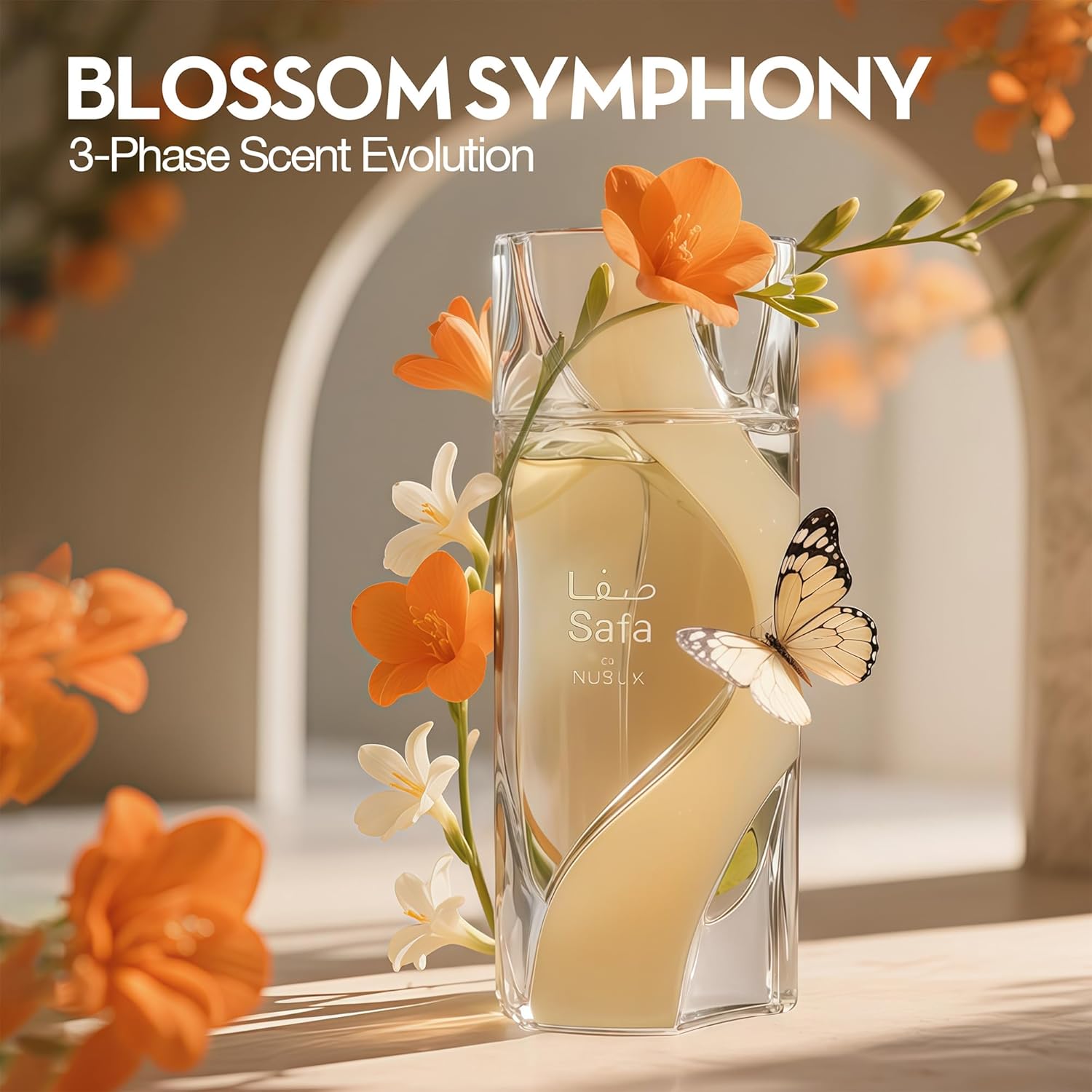 Nusuk Safa Women Perfume with Strawberry, Pink Marshmallow, Whipped Vanilla,Warm & Spicy Scent - Eau de Parfum Long-Lasting Fragrance for Women, 3.40 Ounce / 100 ml