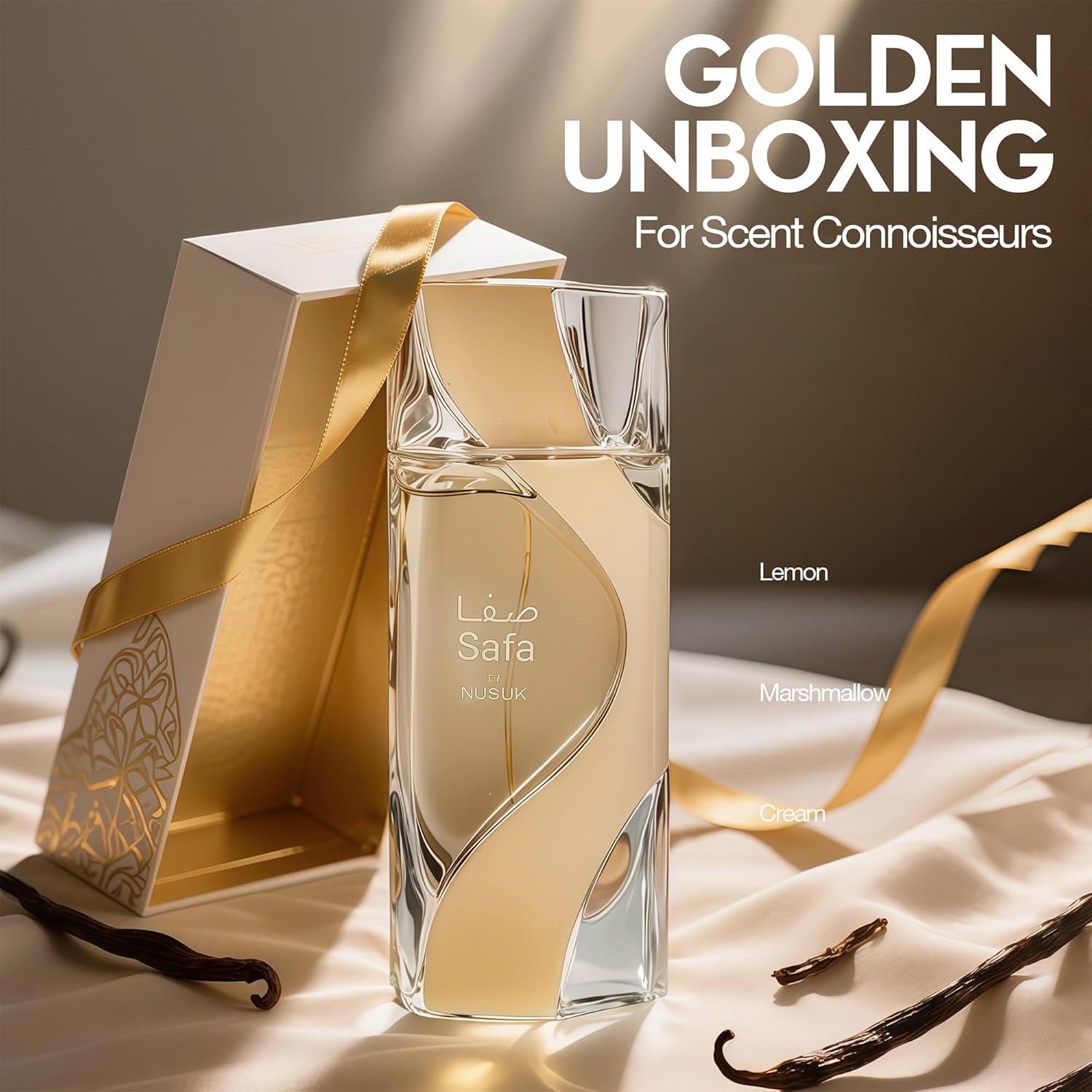 Nusuk Safa Women Perfume with Strawberry, Pink Marshmallow, Whipped Vanilla,Warm & Spicy Scent - Eau de Parfum Long-Lasting Fragrance for Women, 3.40 Ounce / 100 ml