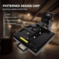 PowerPress Industrial-Quality Digital Sublimation Heat Press Machine for T Shirt, 15x15 Inch, Black For Apparel