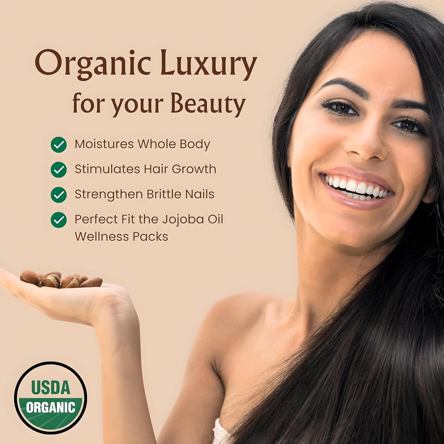 BodyJ4You Organic Jojoba Oil for Skin - USDA Organic 100% Pure Natural - Face Skin Gua Sha Facial Dermaplaning Hair Scalp Massage - Unrefined Cold Pressed Hexane Free - Base Carrier Wax - 1 Fl Oz 1 Fl Oz (Pack of 1)