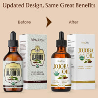 BodyJ4You Organic Jojoba Oil for Skin - USDA Organic 100% Pure Natural - Face Skin Gua Sha Facial Dermaplaning Hair Scalp Massage - Unrefined Cold Pressed Hexane Free - Base Carrier Wax - 1 Fl Oz 1 Fl Oz (Pack of 1)