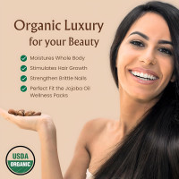 BodyJ4You Organic Jojoba Oil for Skin - USDA Organic 100% Pure Natural - Face Skin Gua Sha Facial Dermaplaning Hair Scalp Massage - Unrefined Cold Pressed Hexane Free - Base Carrier Wax - 1 Fl Oz 1 Fl Oz (Pack of 1)