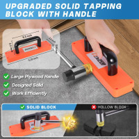 43-Piece Laminate Flooring Tools, LVP installation kit, Vinyl Flooring Tools, Tapping Block with Handle, Spacers, Double-Faced Mallet and Pull Bar (43-PIECE)
