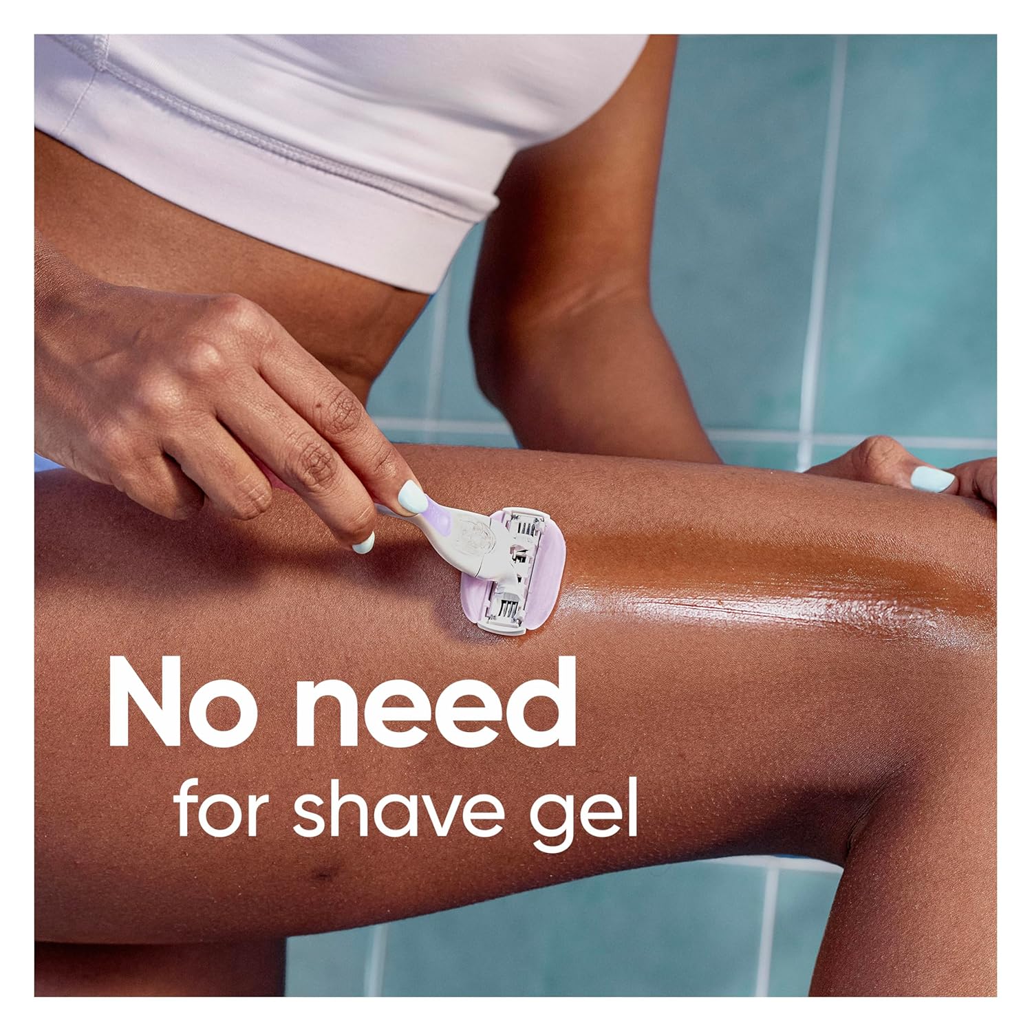 Gillette Venus ComfortGlide Freesia Women's Razor Refills, 6 Refill Cartridges, Fits Venus Reusable Razor Handles, 3-Bladed with Built-in Shave Gel Bars White 6 Count (Pack of 1)