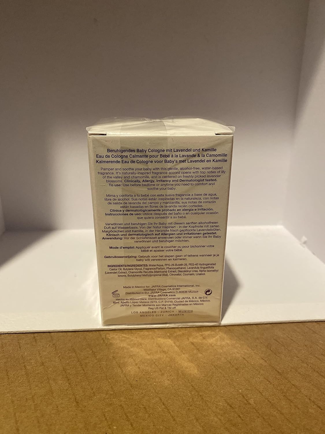 JAFRA Tender MOMENTSLAVENDER & Chamomile 3.3 FL. OZ. Baby Cologne Colonia para BEBÉ CON EXTRACTO DE Lavanda Y MANZANILLA.