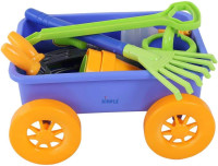 Dimple Garden Wagon & Tools Toy Set, Kids Gardening Set - 15 Pcs Outdoor Toys for Toddlers 1-3, Sand Toys - Sturdy & Durable - Top Yd, Beach, Sand, Garden Play Set for Kids & Toddler Gardening Tools Blue