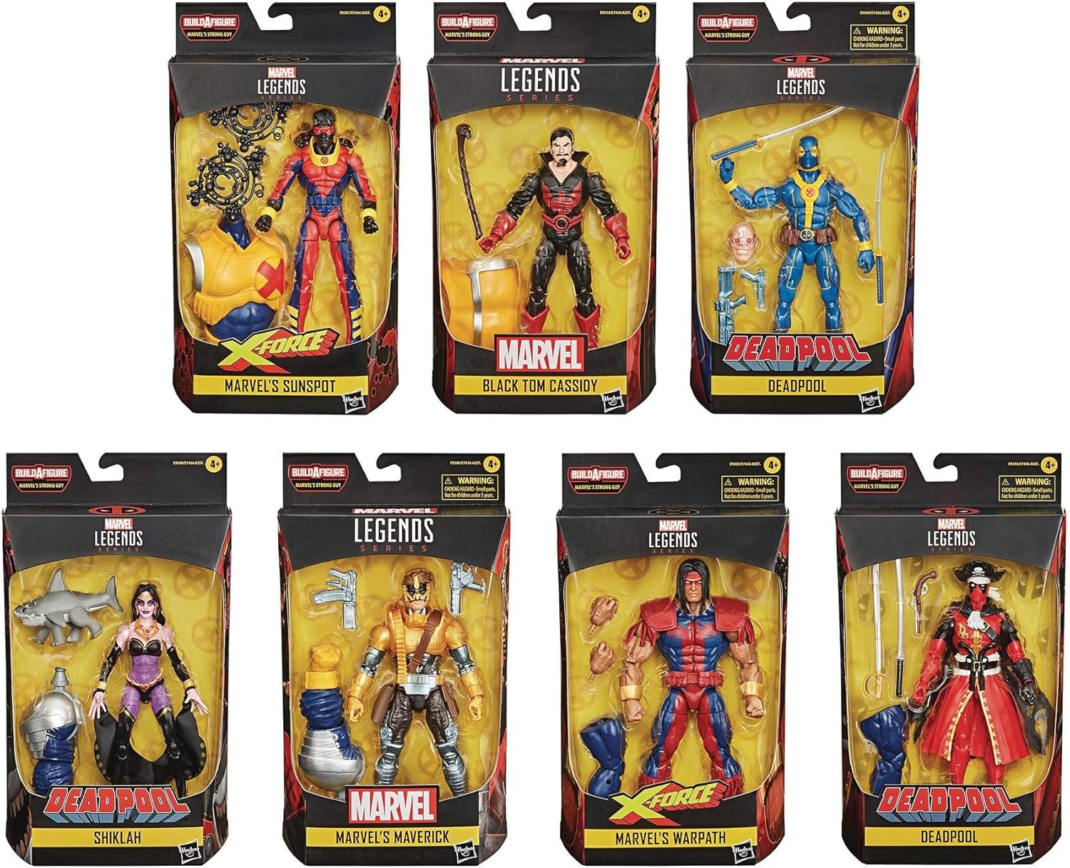 Deadpool Marvel Legends Wave 3 Set of 7 Figures (Strong Guy BAF)