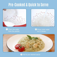 Hethstia Shirataki Rice, 10 Packs Gluten-Free Konjac Rice Low-Carb, Keto & Paleo-Friendly, Sugar-Free, Vegan, Low-Calorie, Ready-to-Eat Healthy Food Rice 10pcs