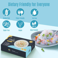Hethstia Shirataki Rice, 10 Packs Gluten-Free Konjac Rice Low-Carb, Keto & Paleo-Friendly, Sugar-Free, Vegan, Low-Calorie, Ready-to-Eat Healthy Food Rice 10pcs