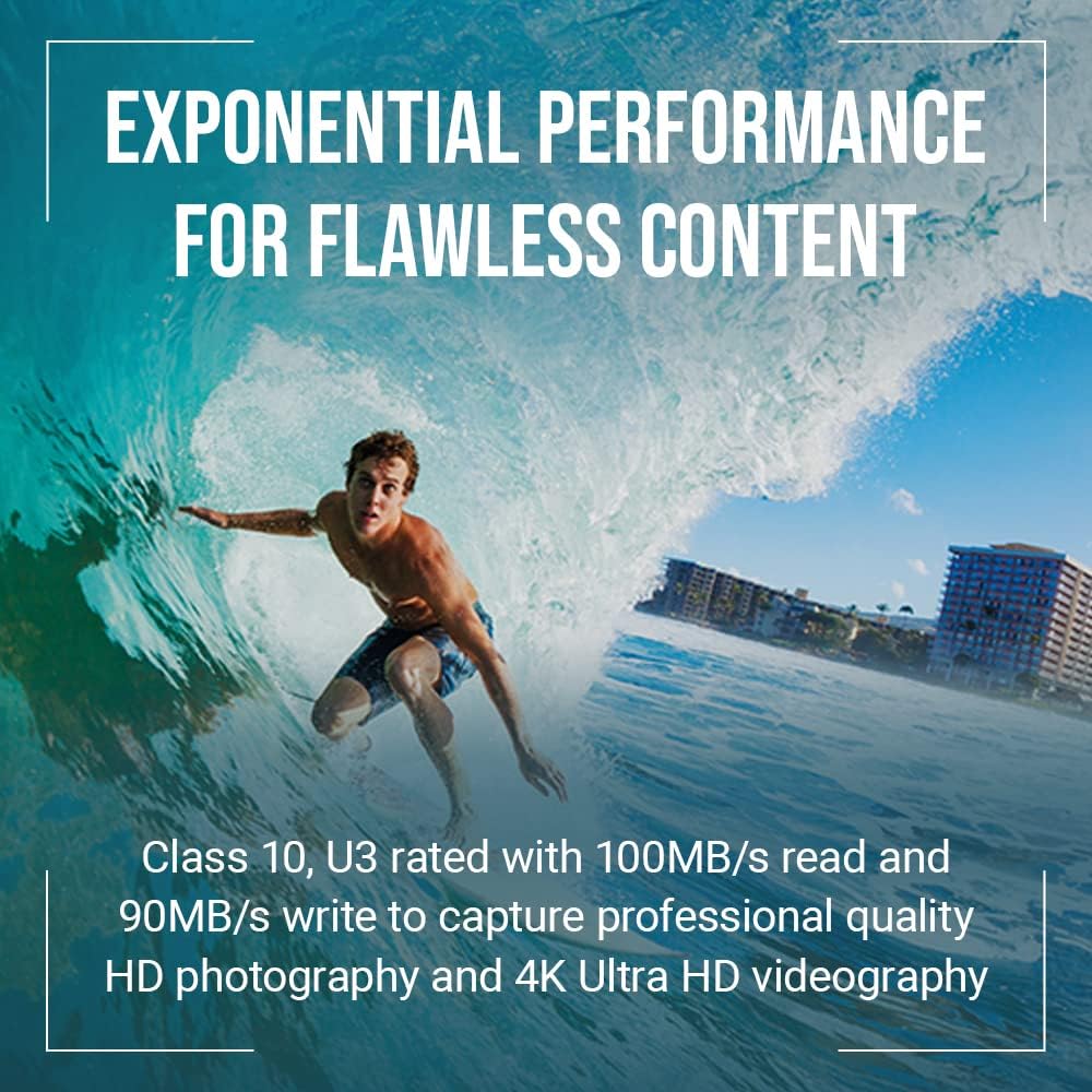 PNY P-SDUX512U3100PRO-GE 512GB PRO Elite Class 10 U3 V30 microSDXC Flash Memory Card - 100MB/s, Class 10, U3, V30, A2, 4K UHD, Full HD, UHS-I, Micro SD