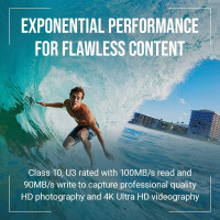 PNY P-SDUX512U3100PRO-GE 512GB PRO Elite Class 10 U3 V30 microSDXC Flash Memory Card - 100MB/s, Class 10, U3, V30, A2, 4K UHD, Full HD, UHS-I, Micro SD