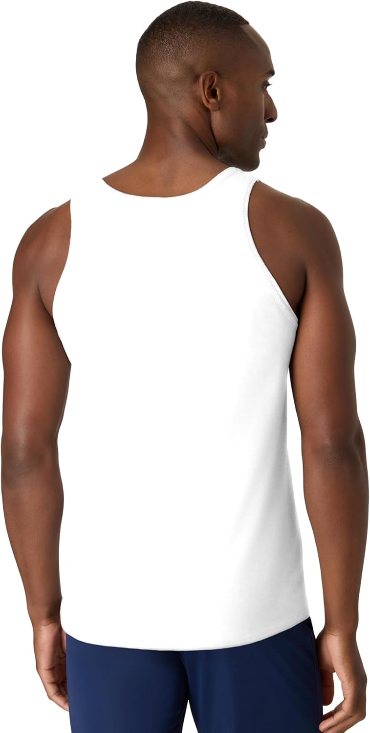 Hanes Men’s Performance Tank, X-Temp Moisture-Wicking Tank Top, Solid Colors, 2-Pack Large White