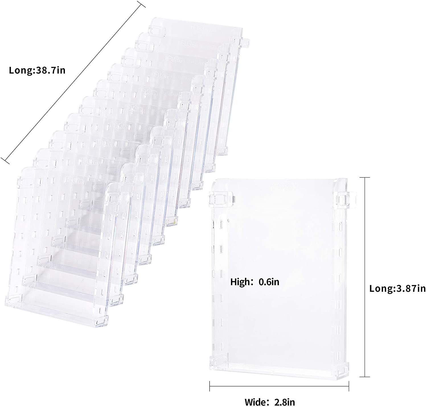 Wholesale Totem World 20pcs Clear Stacking Card Display Case Holder 