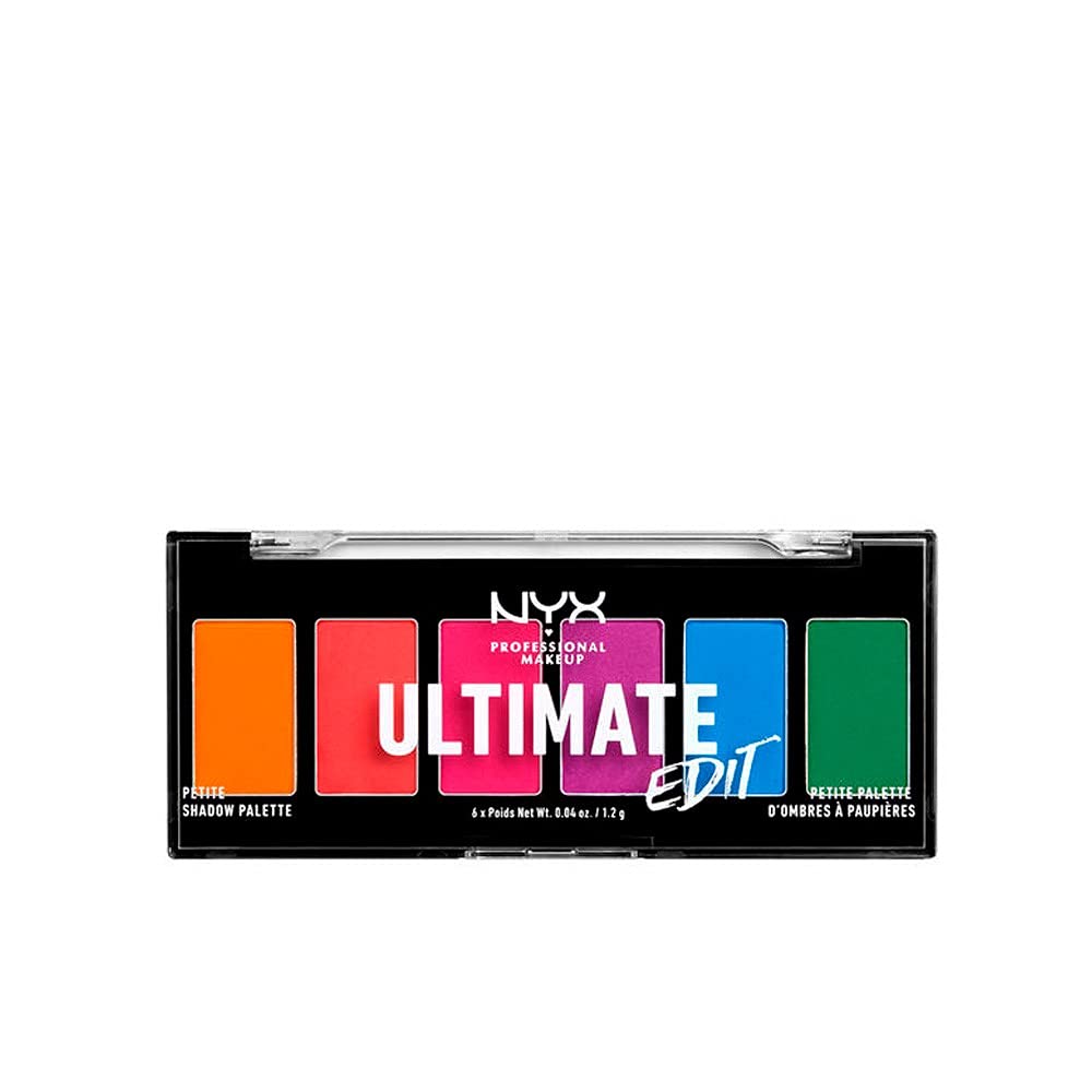 NYX PROFESSIONAL MAKEUP Ultimate Edit Mini Shadow Palette, Eyeshadow Palette - Brights Brights 1 Count (Pack of 1)