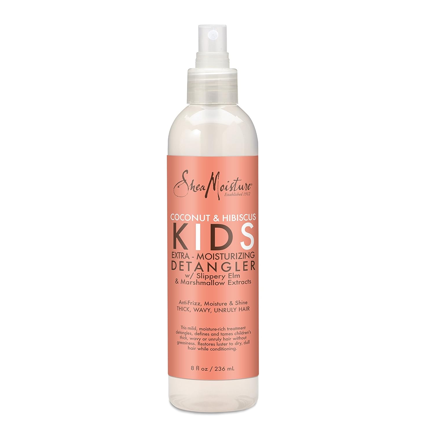 SheaMoisture KIDS Shampoo and Conditioner Set, Extra-Nourishing Mango & Carrot + Coconut & Hibiscus Detangler Spray for KIDS, 8 Fl Oz (3 Piece Set)