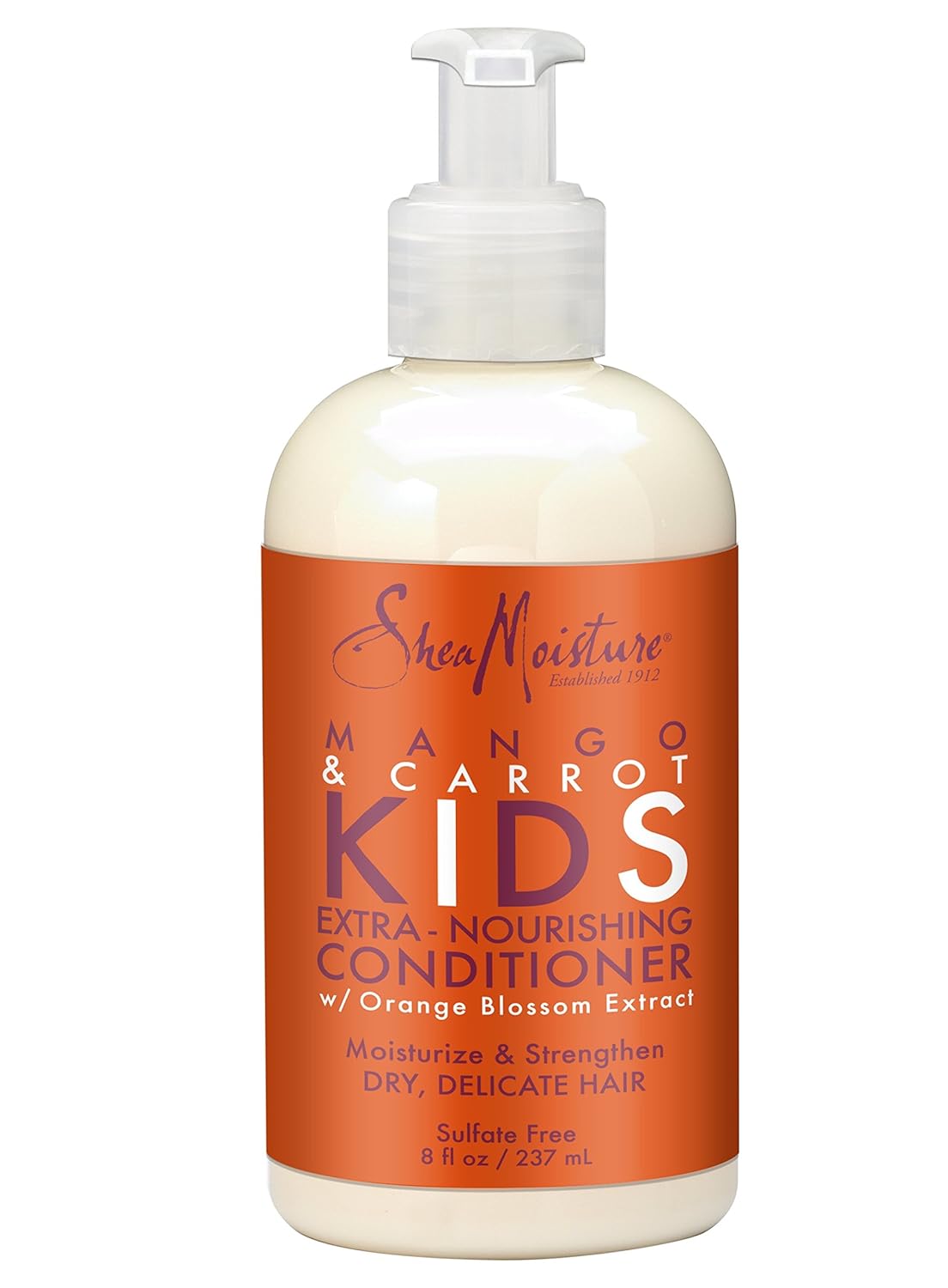 SheaMoisture KIDS Shampoo and Conditioner Set, Extra-Nourishing Mango & Carrot + Coconut & Hibiscus Detangler Spray for KIDS, 8 Fl Oz (3 Piece Set)
