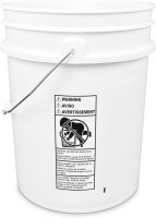 ePackageSupply White 5-Gallon Bucket with Lid | Made in USA | Food Grade | Heavy-Duty Extra Durable Plastic Bucket | Multi-Use Food Grade Buckets with Lids | Easy Stack and Store | BPA Free | 6 Pack White 6 Packs