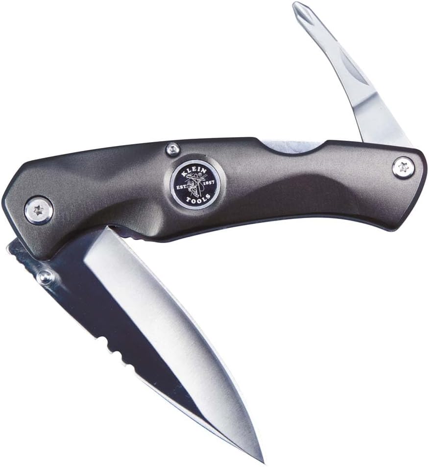 Klein Tools 44217 Electrician's Pocket Knife w/#2 Phillips