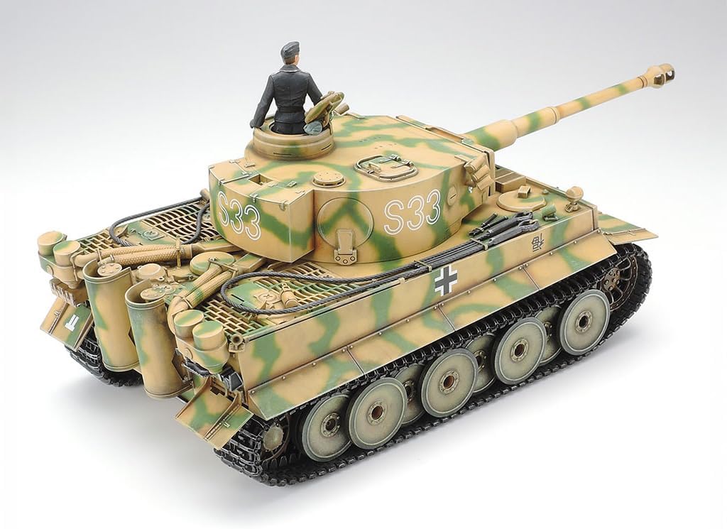 Tamiya 35216 1/35 Ger. Tiger I Early Production Tank Plastic Model Kit for Unisex Adult Modern