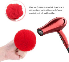 M&C Music Color 20 Pcs Faux Fur Ball Pom Poms Keychains for Handbag Purse Fluffy Ball