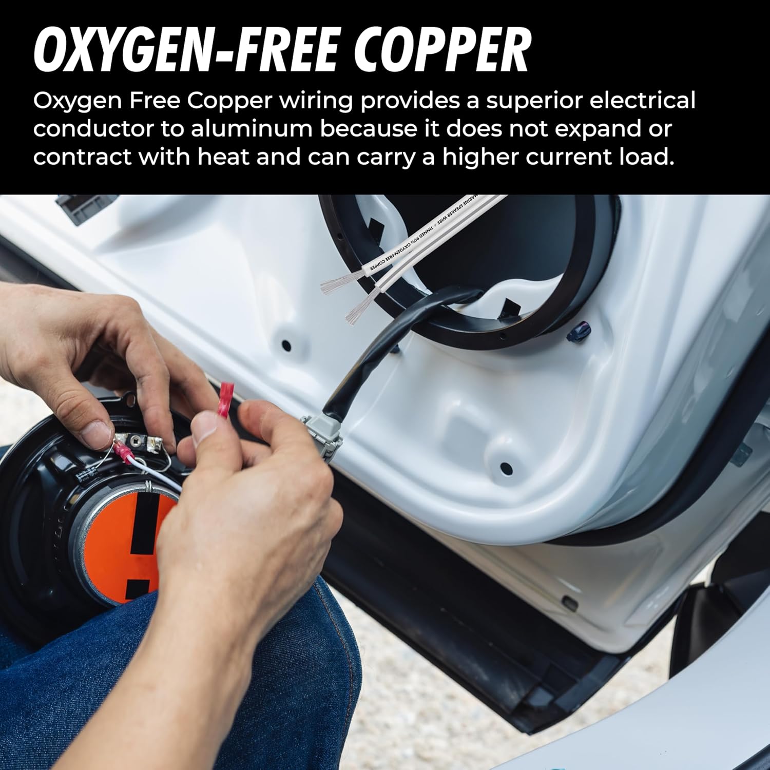 InstallGear 14 Gauge Tinned OFC Heavy Duty Boat Marine Speaker Wire, 50 feet | White Speaker Cable | OFC Speaker Wire 14 Gauge | Marine Wire 14 Gauge Wire for Outdoor, Automotive, and Marine 50 Feet 14 Gauge