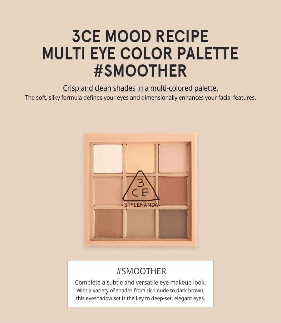 [3CE] 3CE MOOD RECIPE MULTI EYE COLOR PALETTE #SMOOTHER 8.0g