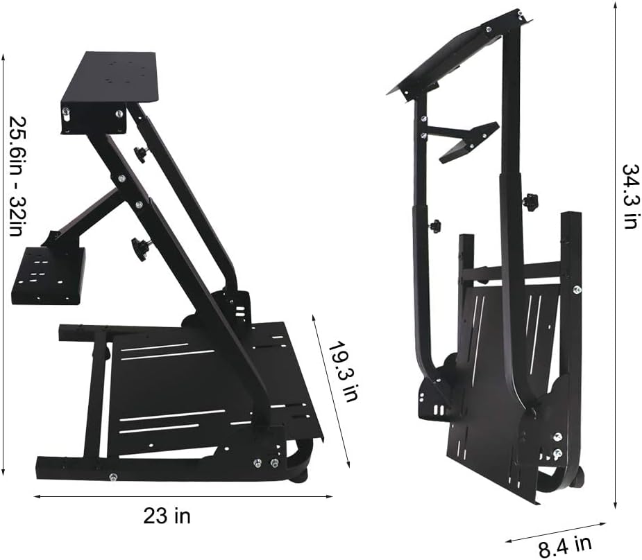 Racing Wheel Stand, Height Adjustable & Foldable Steering Wheal Stand Compatible with Logitech G25,G27,G29,G920 Gaming Cockpit stand A