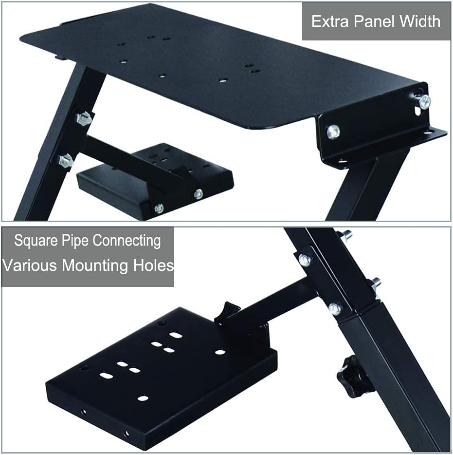 Racing Wheel Stand, Height Adjustable & Foldable Steering Wheal Stand Compatible with Logitech G25,G27,G29,G920 Gaming Cockpit stand A