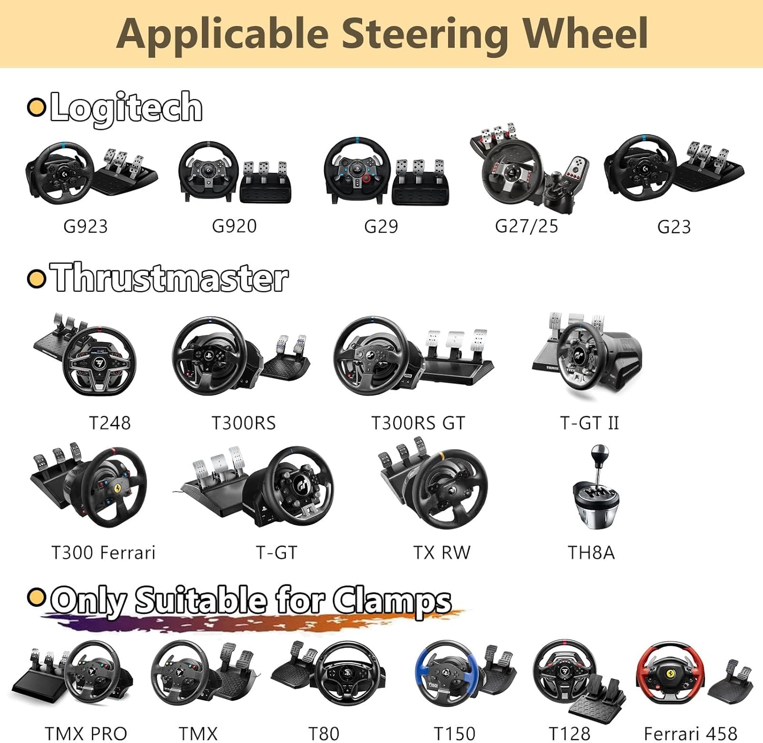 Racing Wheel Stand, Height Adjustable & Foldable Steering Wheal Stand Compatible with Logitech G25,G27,G29,G920 Gaming Cockpit stand A