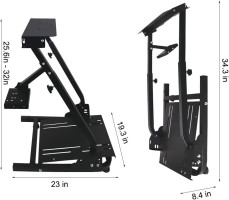 Racing Wheel Stand, Height Adjustable & Foldable Steering Wheal Stand Compatible with Logitech G25,G27,G29,G920 Gaming Cockpit stand A