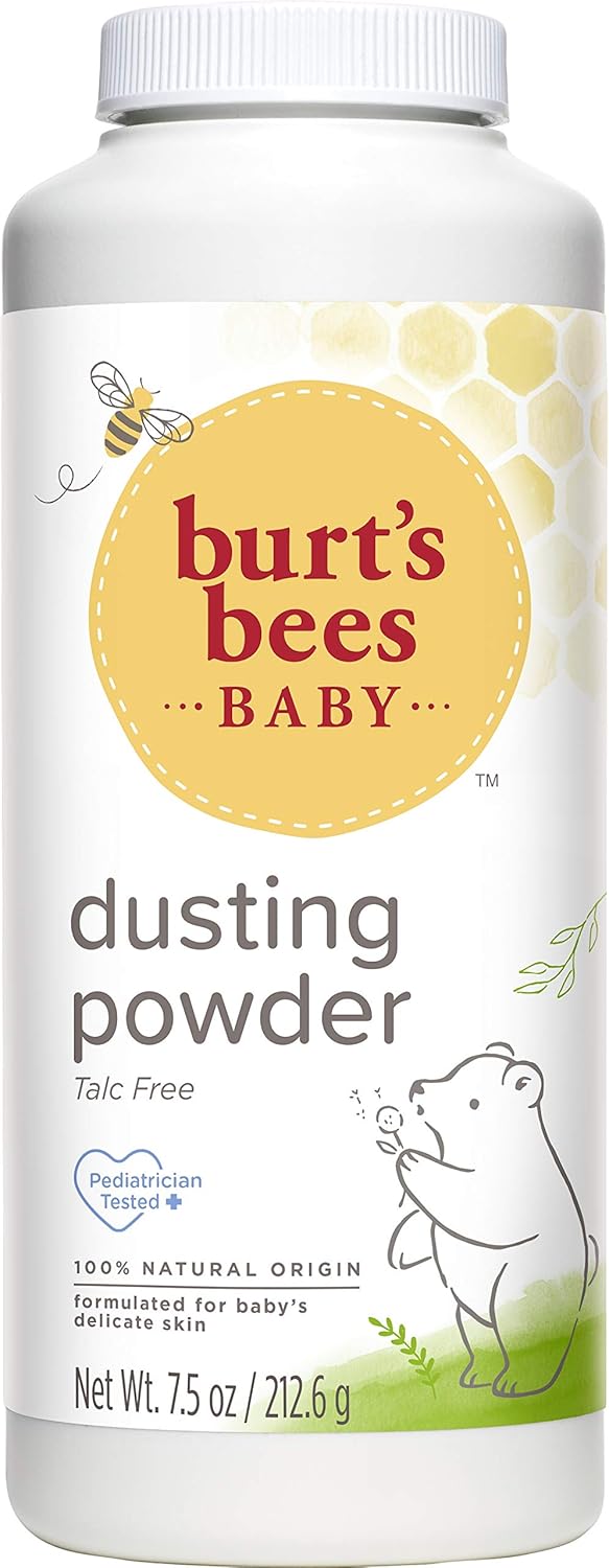 Burt's Bees Baby Powder, Hypoallergenic Dusting Powder, Non-Irritating, Calming Skin Care, All Natural, Talc Free,7.5 Ounce (Pack of 3) Clean 7.5 Ounce (Pack of 3)