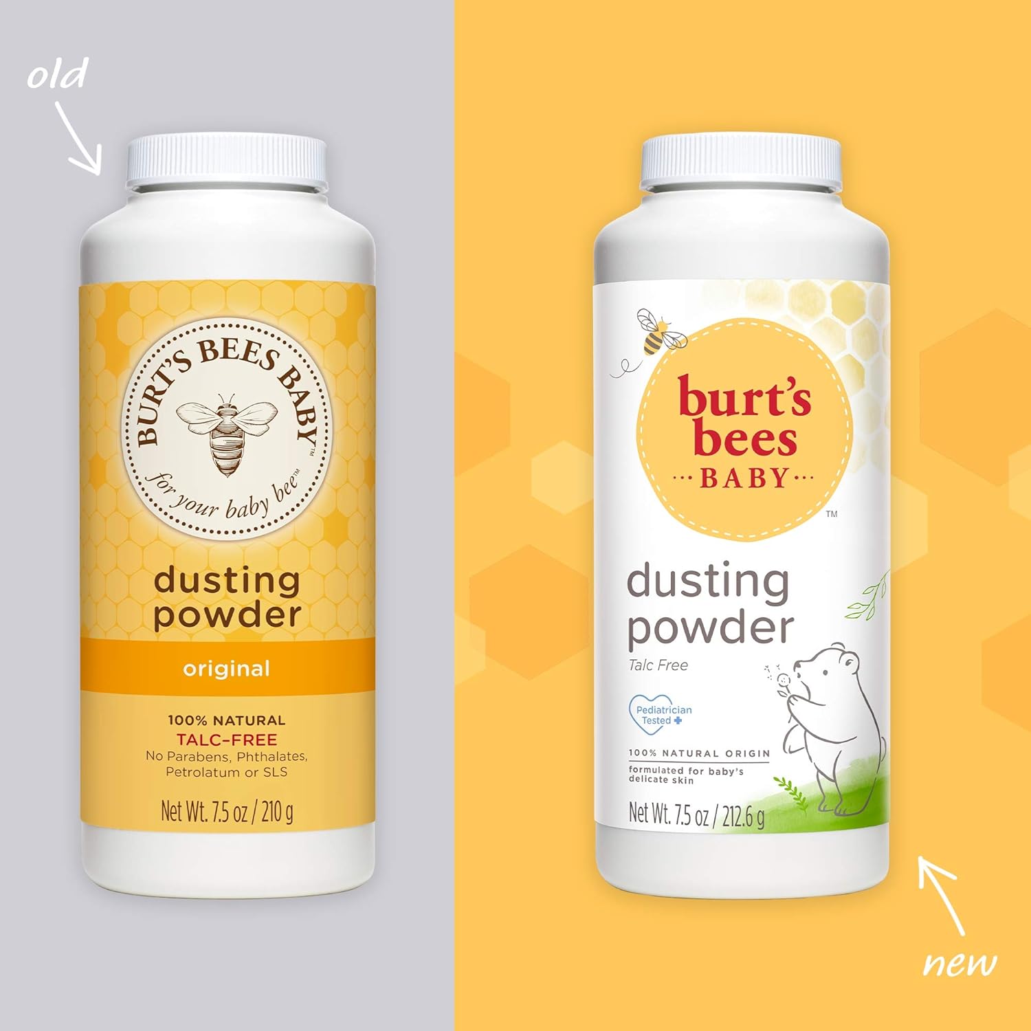 Burt's Bees Baby Powder, Hypoallergenic Dusting Powder, Non-Irritating, Calming Skin Care, All Natural, Talc Free,7.5 Ounce (Pack of 3) Clean 7.5 Ounce (Pack of 3)