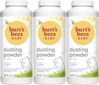 Burt's Bees Baby Powder, Hypoallergenic Dusting Powder, Non-Irritating, Calming Skin Care, All Natural, Talc Free,7.5 Ounce (Pack of 3) Clean 7.5 Ounce (Pack of 3)