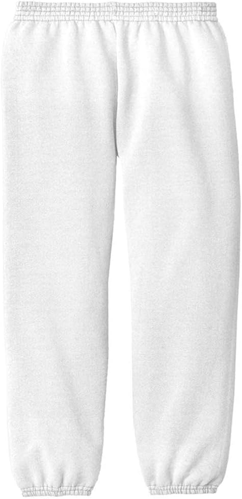 Joe's USA Youth Soft and Cozy Sweatpants in 7 Colors. Sizes Youth XS-XL Large White