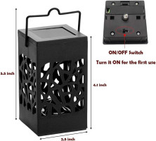 Twinkle Star 8 Pack Outdoor Solar Lanterns Hanging Solar Lights with Handle, Christmas Garden Tree Yard Patio Holiday Decorations