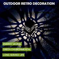 Twinkle Star 8 Pack Outdoor Solar Lanterns Hanging Solar Lights with Handle, Christmas Garden Tree Yard Patio Holiday Decorations