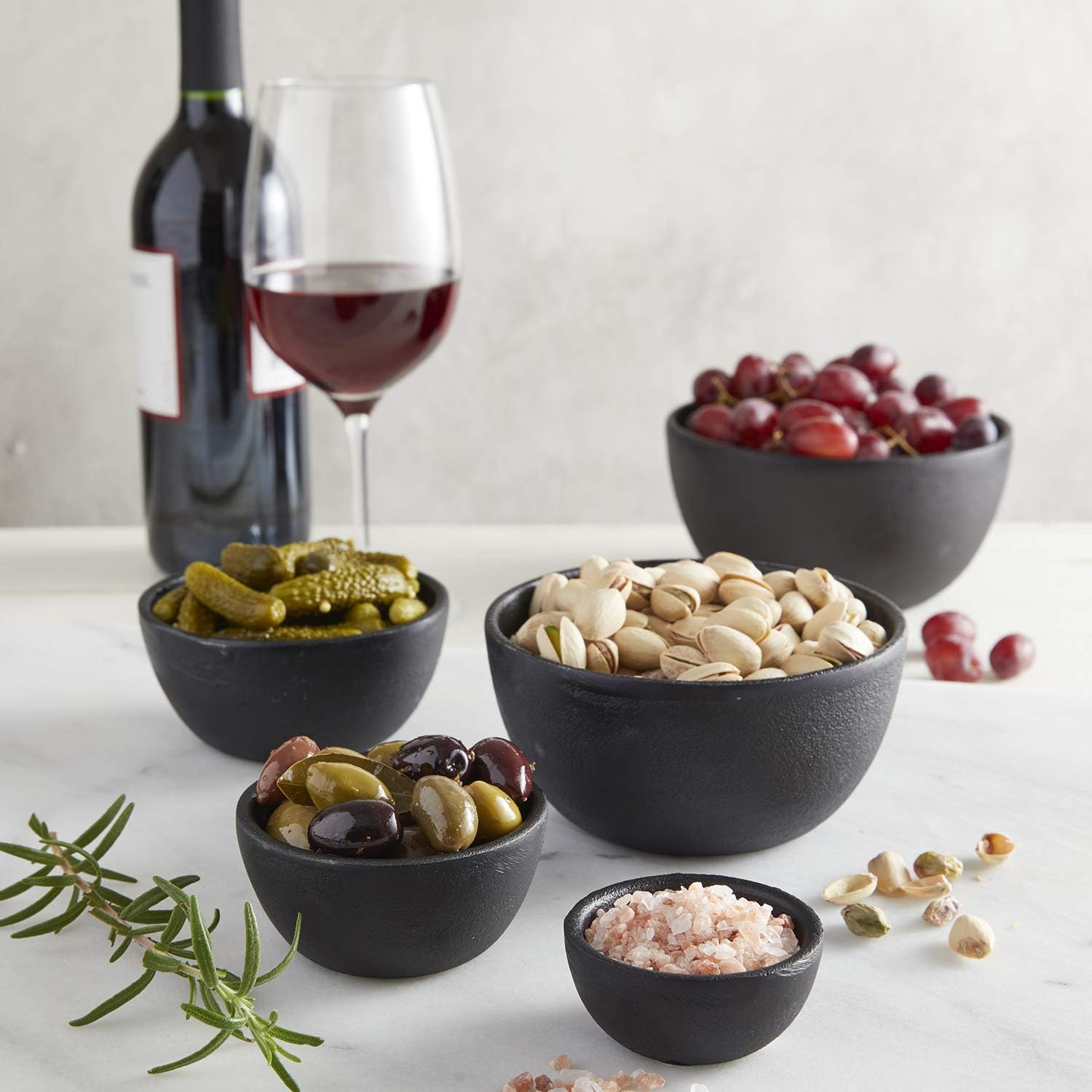 47th & Main Rustic Round Bowl, Tiny, Cast Iron Black,1.5 fl oz