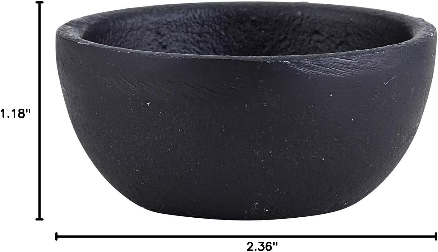 47th & Main Rustic Round Bowl, Tiny, Cast Iron Black,1.5 fl oz