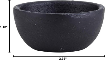 47th & Main Rustic Round Bowl, Tiny, Cast Iron Black,1.5 fl oz